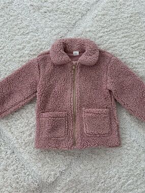 H&M Pink Faux Shearling Jacket